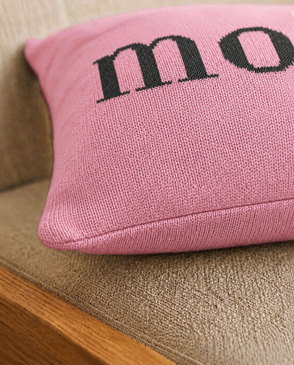 Dekokissen „Moin“ in Rosa - nordische Gemütlichkeit