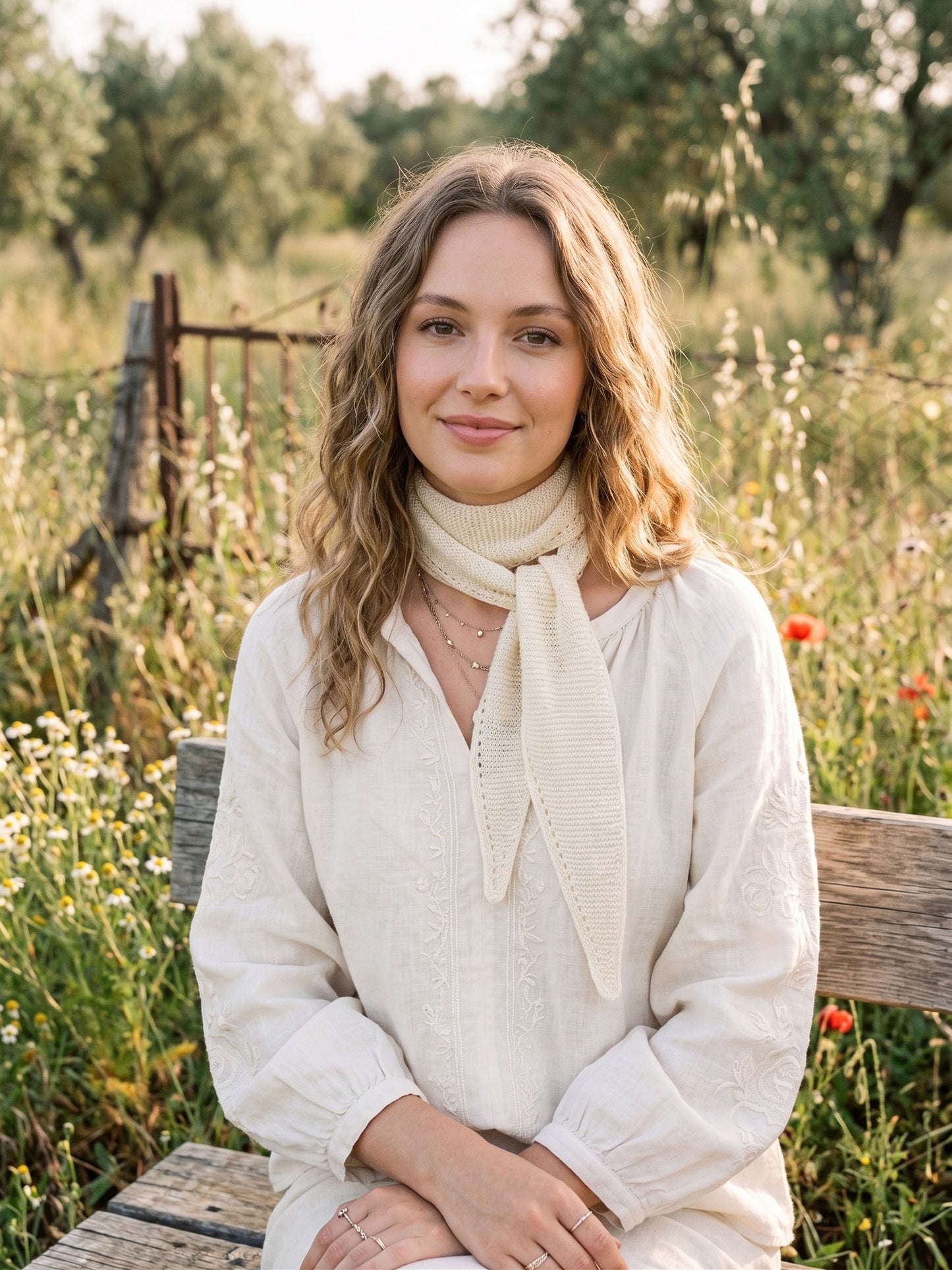 Sophie Scarf Weiß - Edles Basic